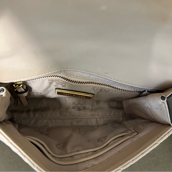 Tory Burch Fleming Convertible Shoulder Bag Shell Pink Quilted Leather - Picture 6 of 10